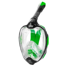 Load image into Gallery viewer, full face snorkel mask green